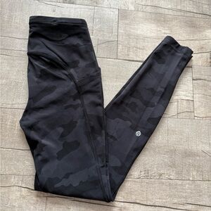Lululemon Swift Speed Black Camo Pocket Leggings
